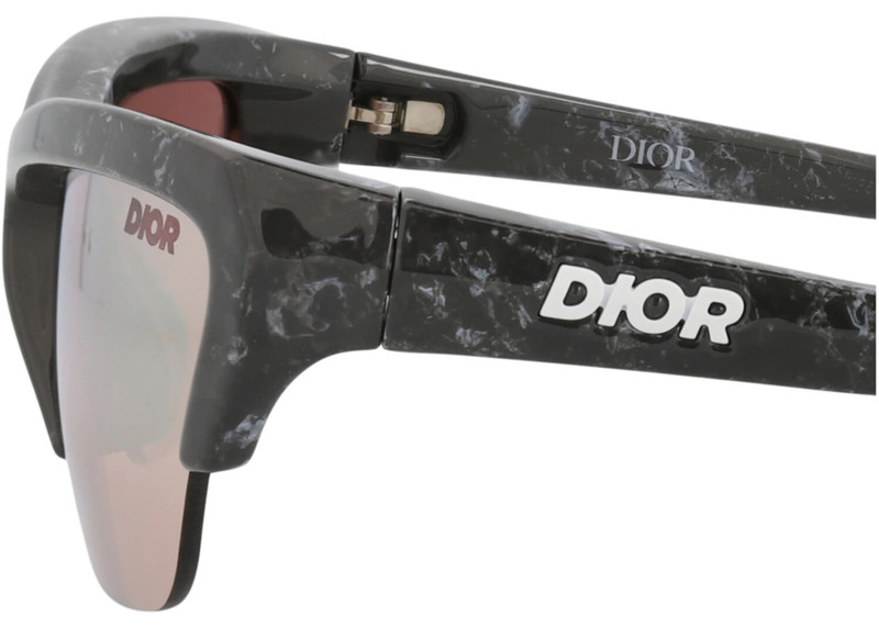 Dior Shield-Frame Injection Sunglasses Black Black Violet (DM40076U-60-05Y) 4