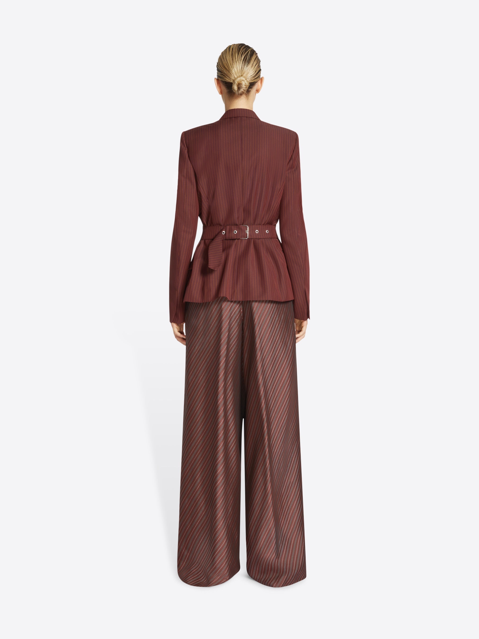 BELTED WOOL BLAZER - 4