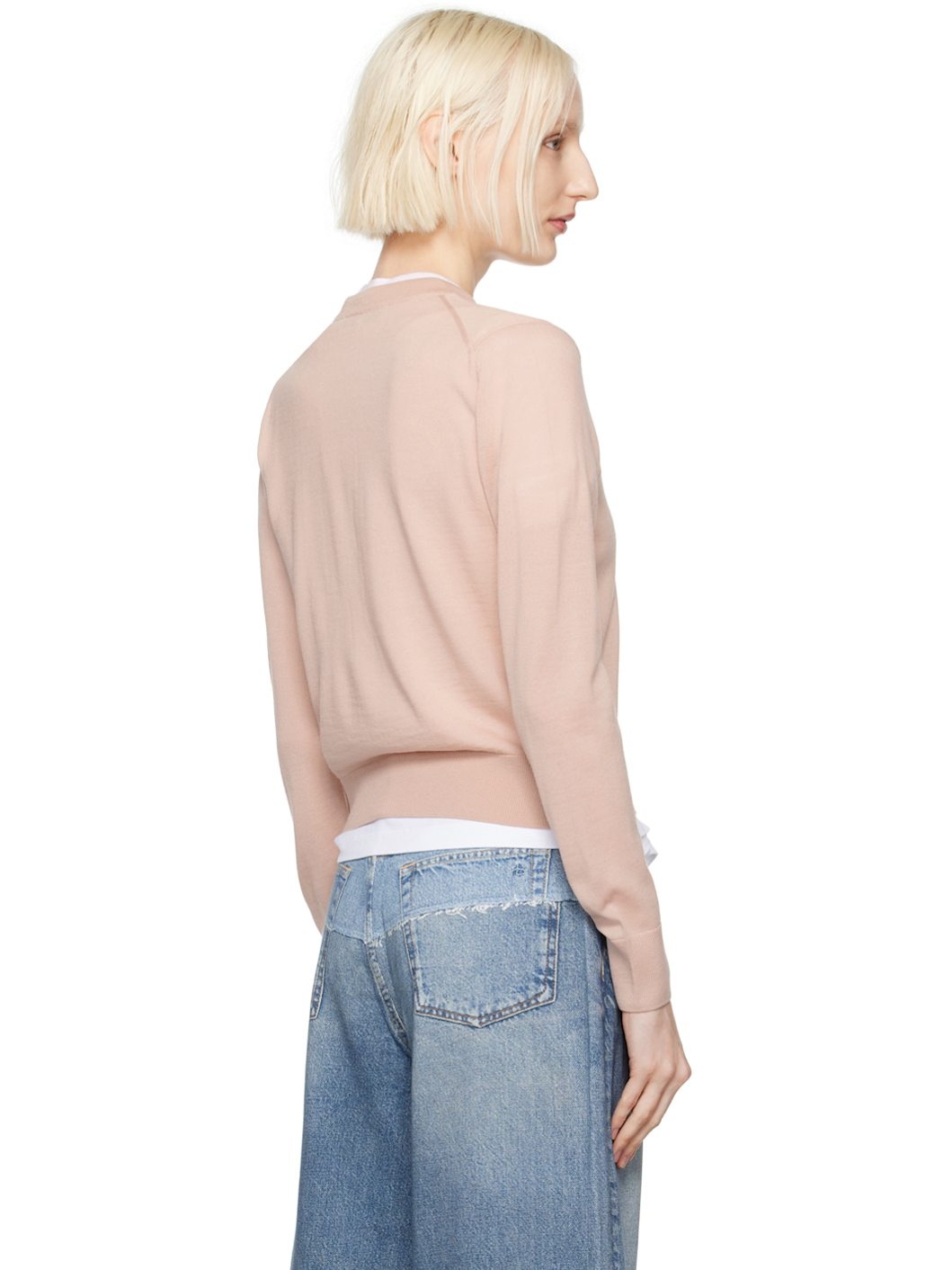 Pink Baby Fox Patch Regular Cardigan - 3