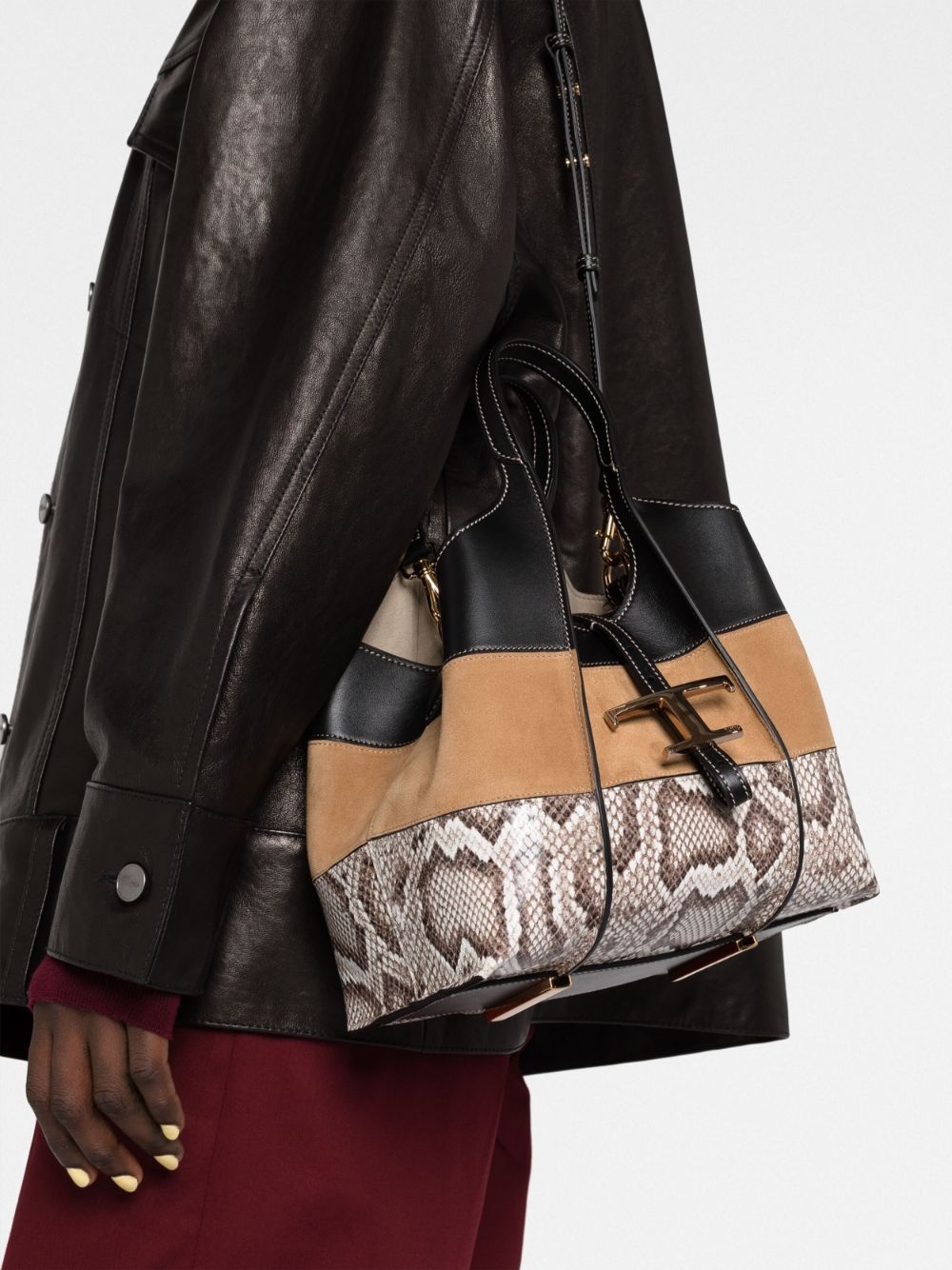 Timeless snakeskin print tote bag - 3
