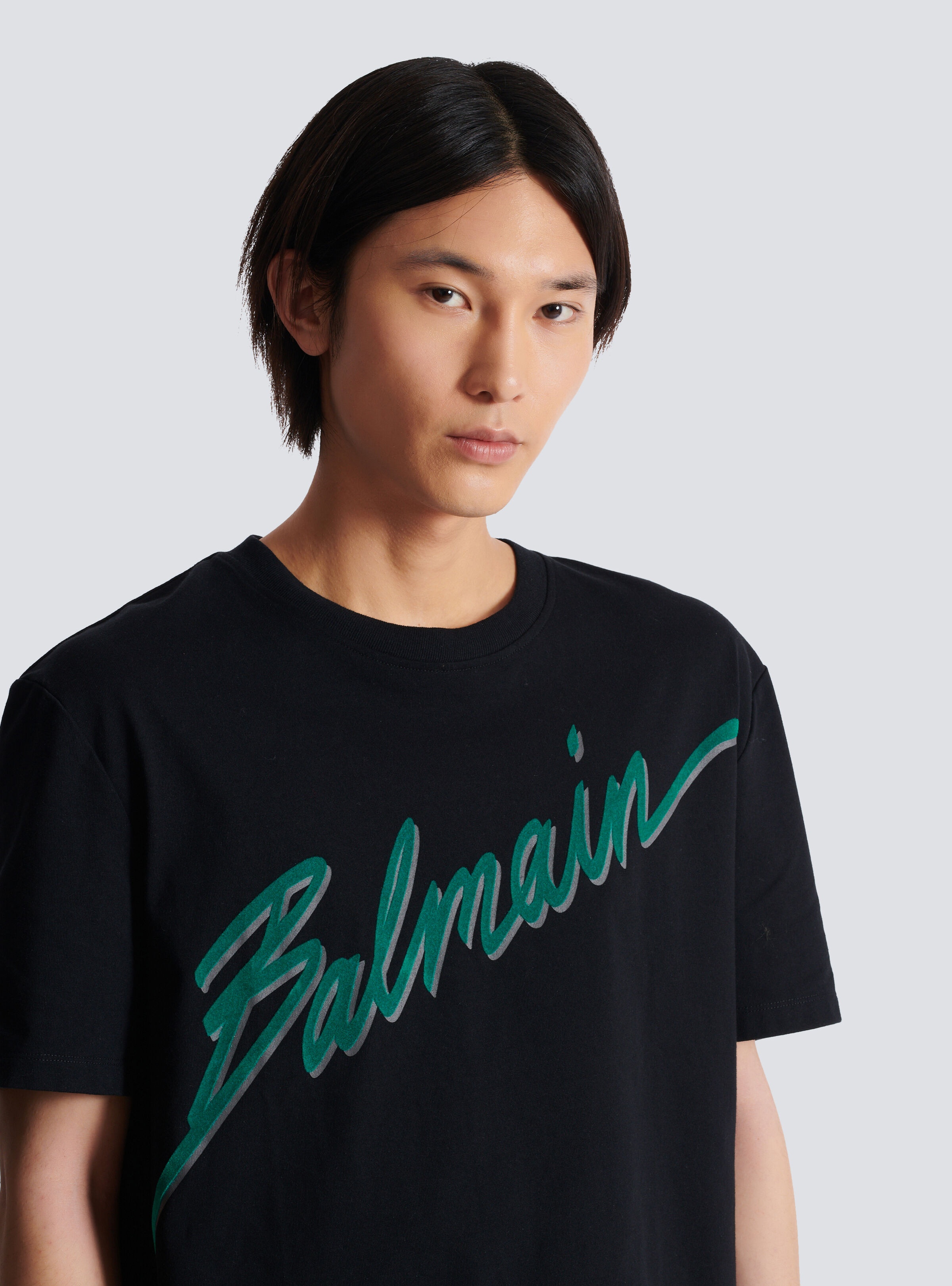 Balmain Lettre flocked T-shirt - 7