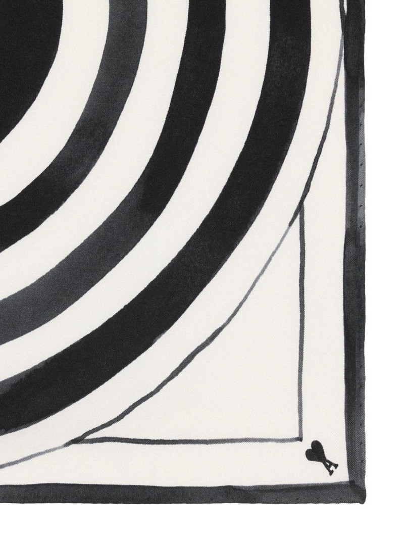 AMI Paris printed silk scarf outlook