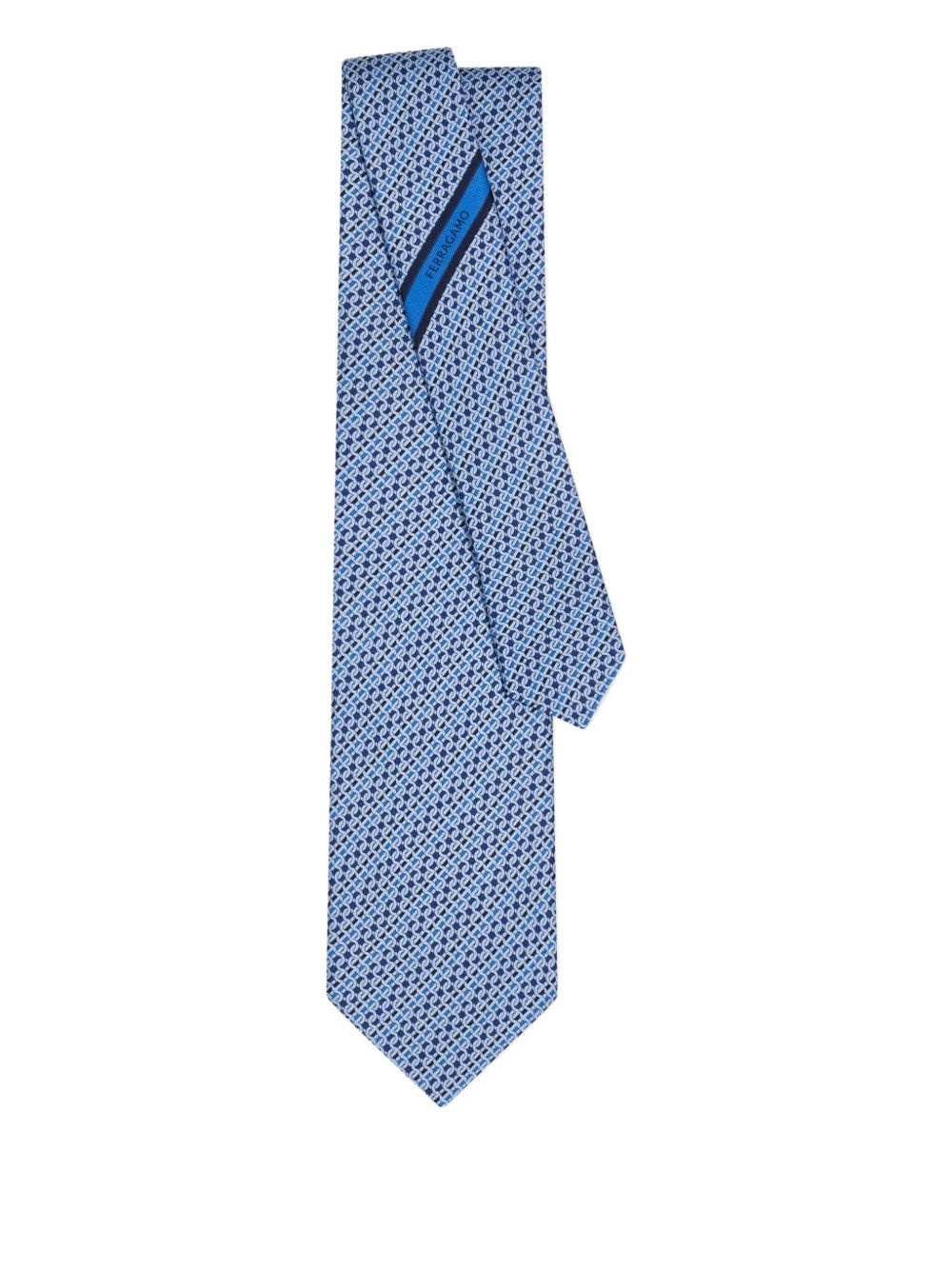 patterned silk tie - 2