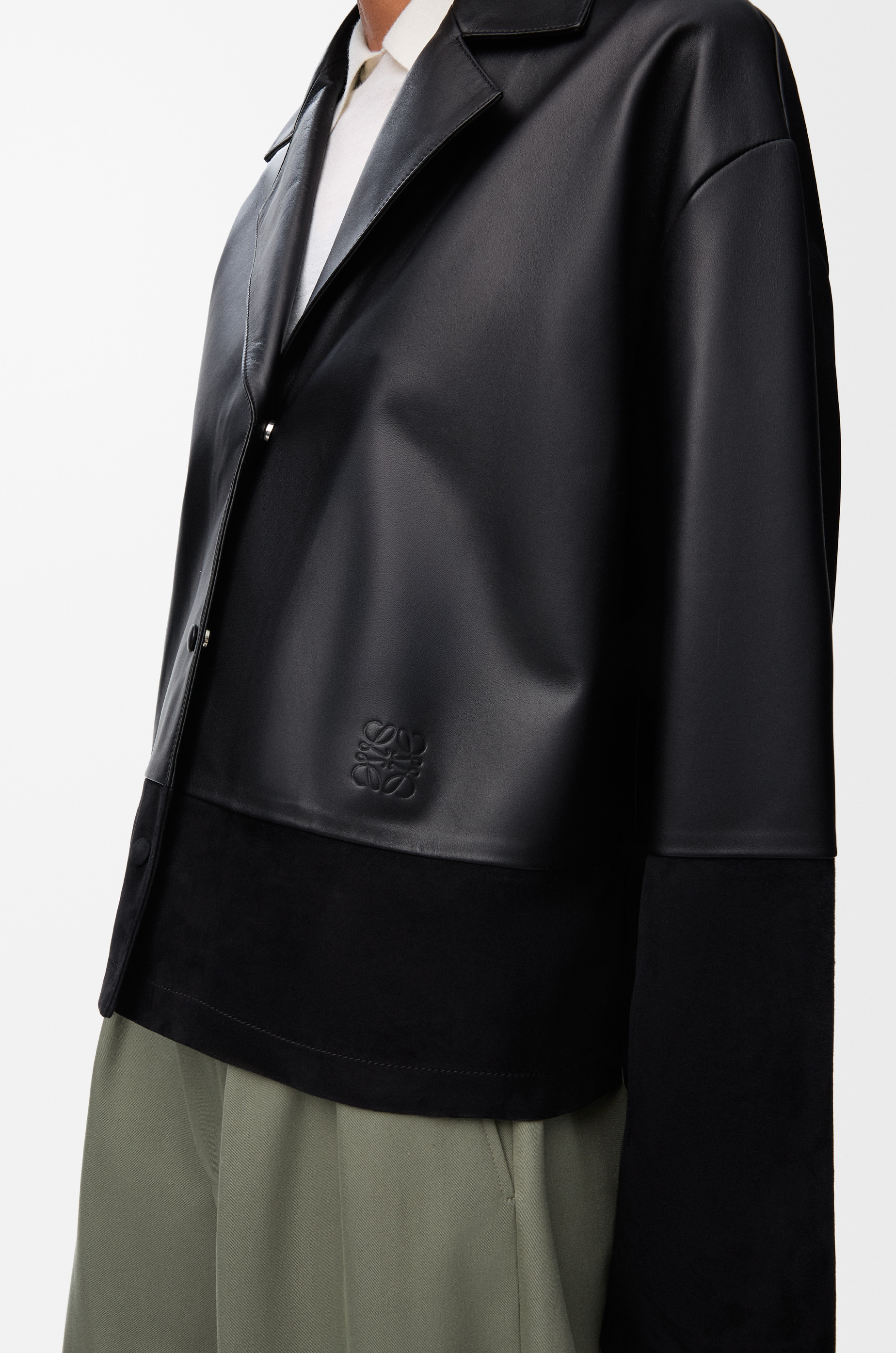 Pyjama blouse in nappa lambskin - 7