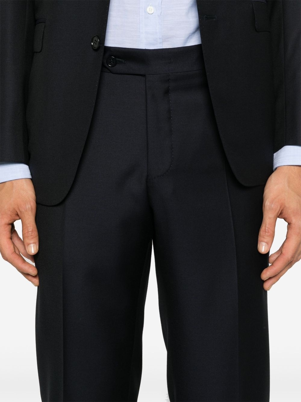 single-breasted wool suit - 6