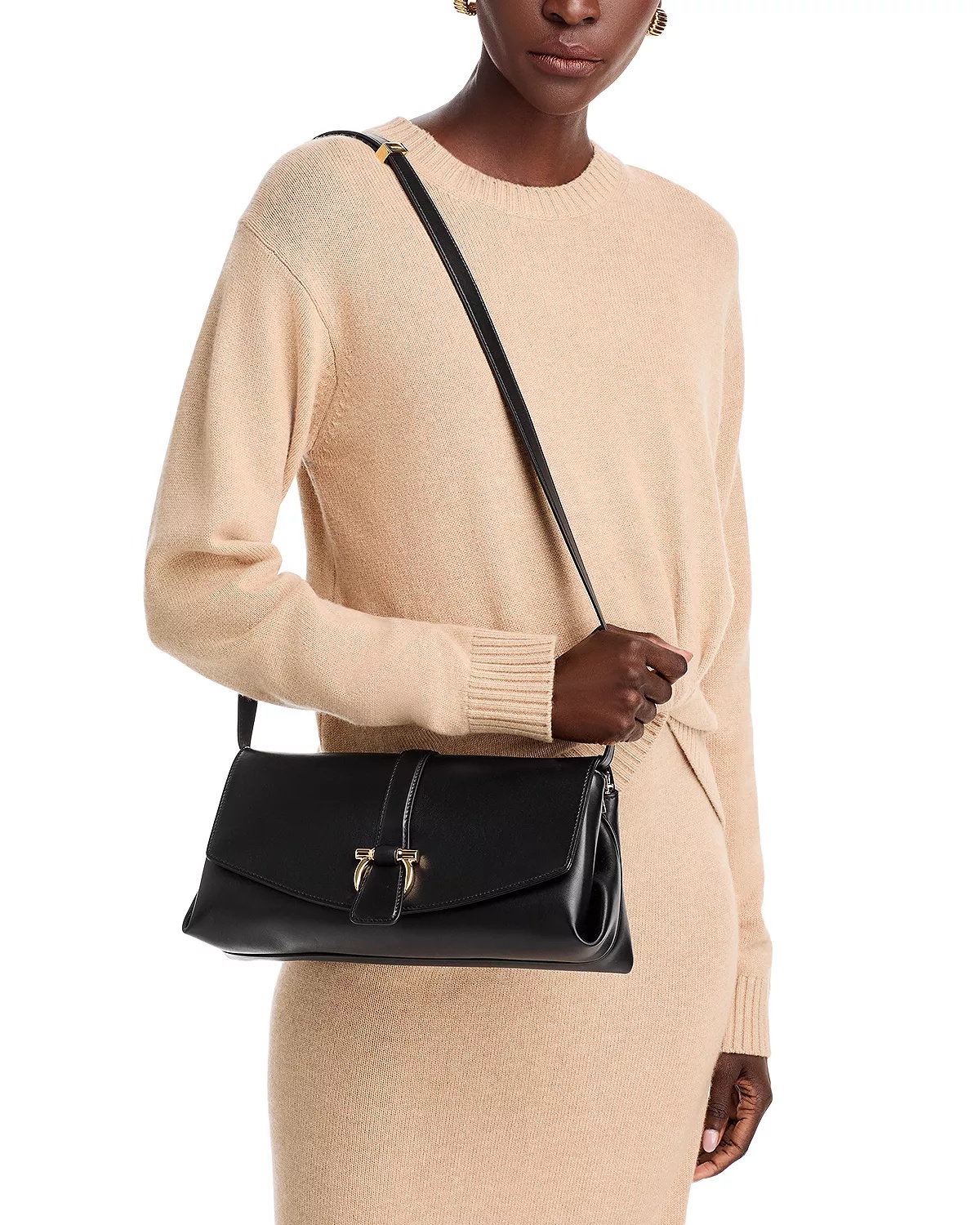 Leather Medium Crossbody Bag - 5