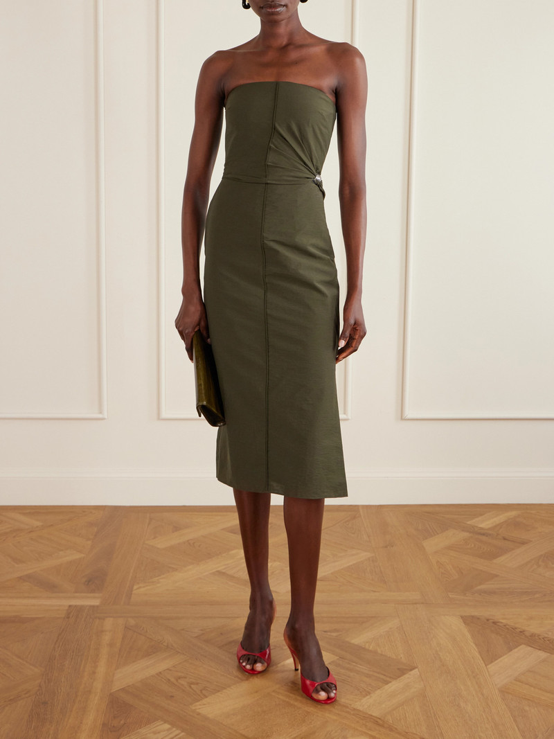 SIR. Sorel Strapless Cotton-blend Midi Dress outlook