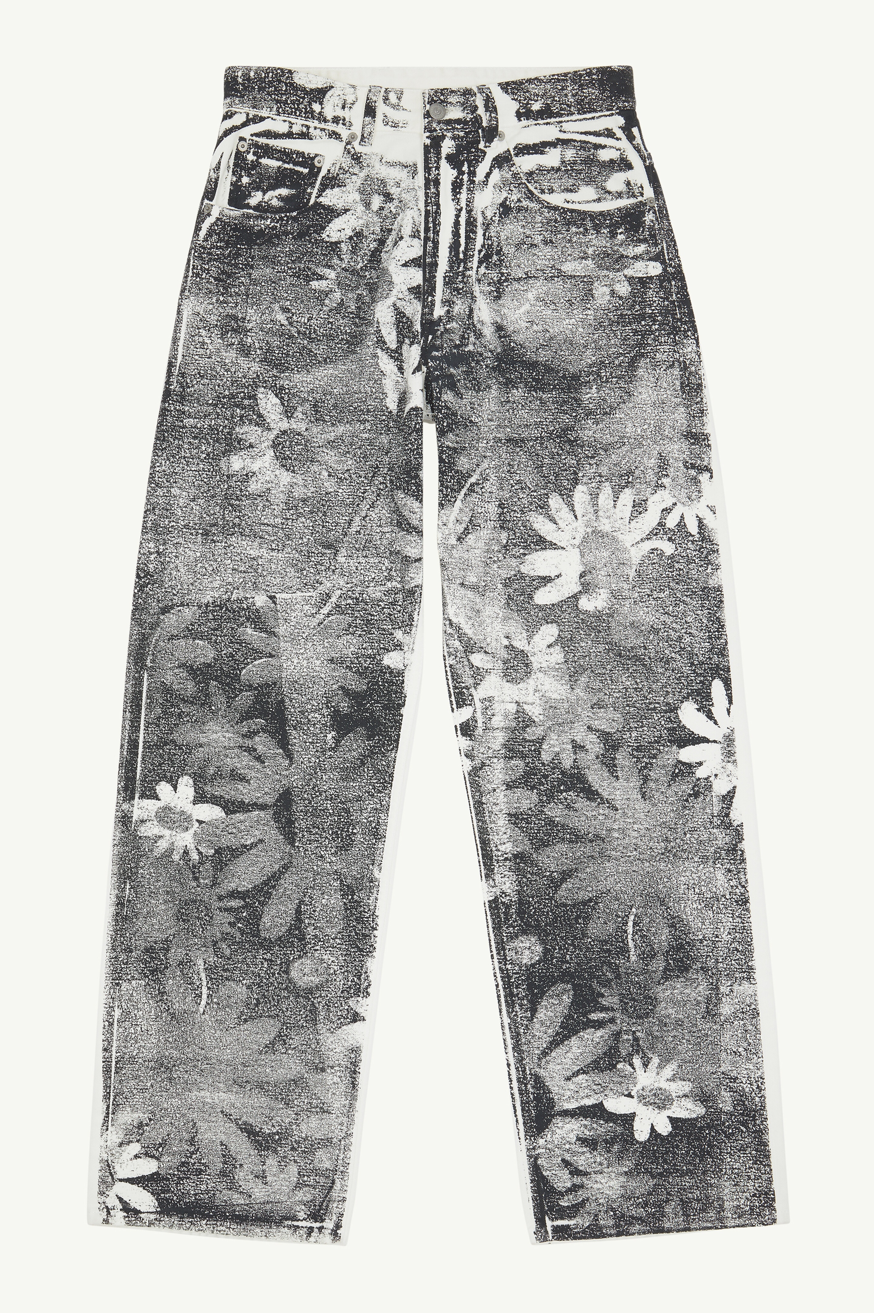 Print tapered jeans - 1