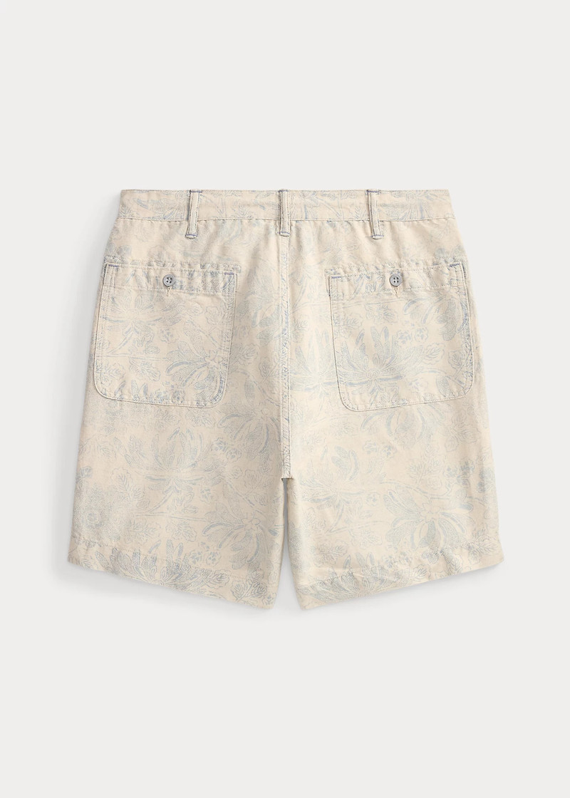RRL by Ralph Lauren Indigo Print Linen-Cotton Short outlook
