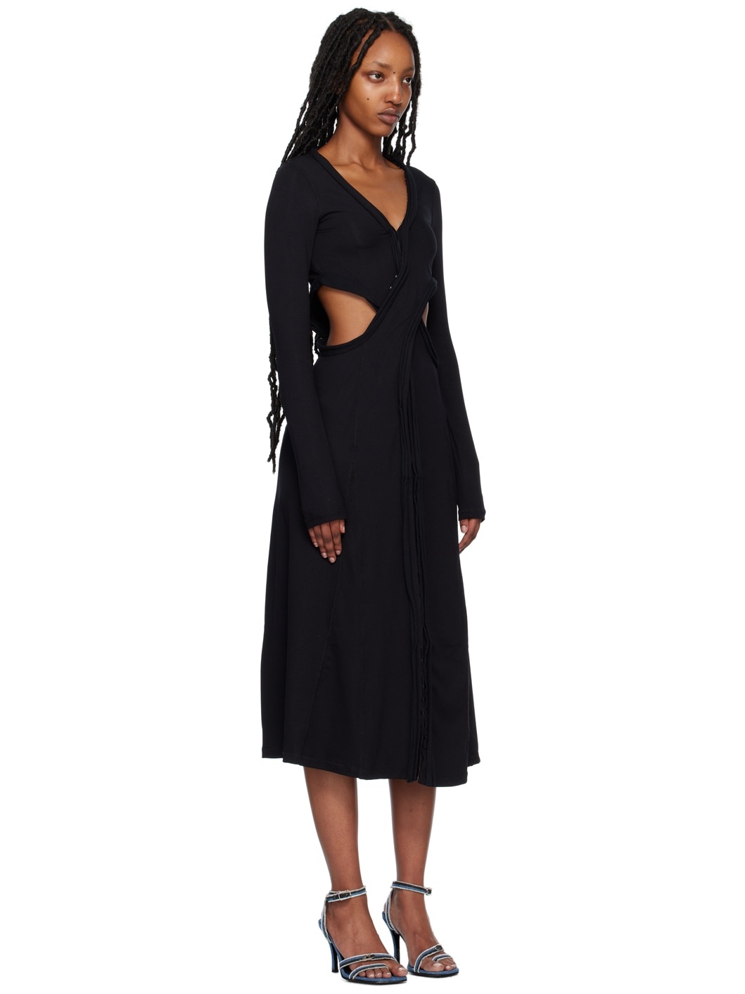 Black D-Hilly Midi Dress - 2