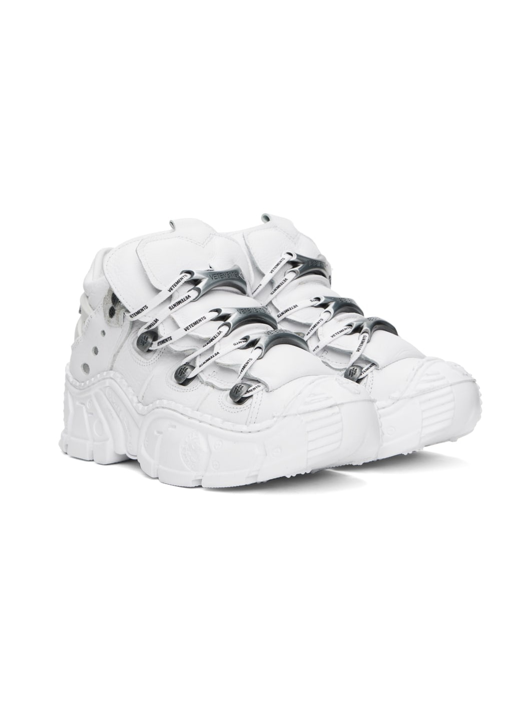 White New Rock Edition Race Sneakers - 4