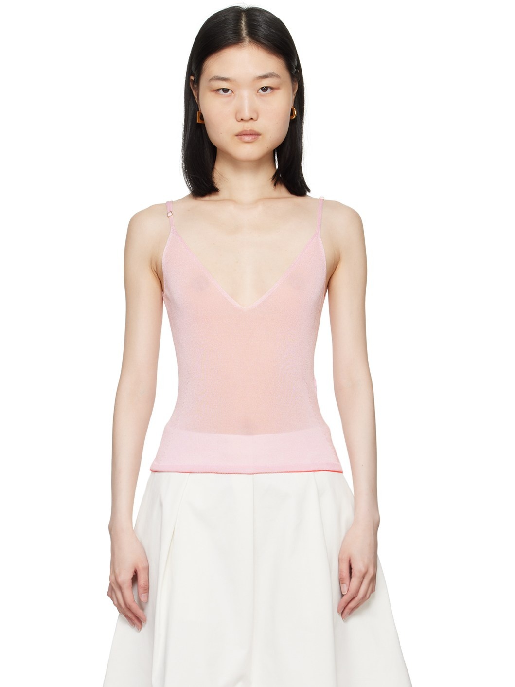 Pink La Casa 'La maille Spallina' Tank Top - 1