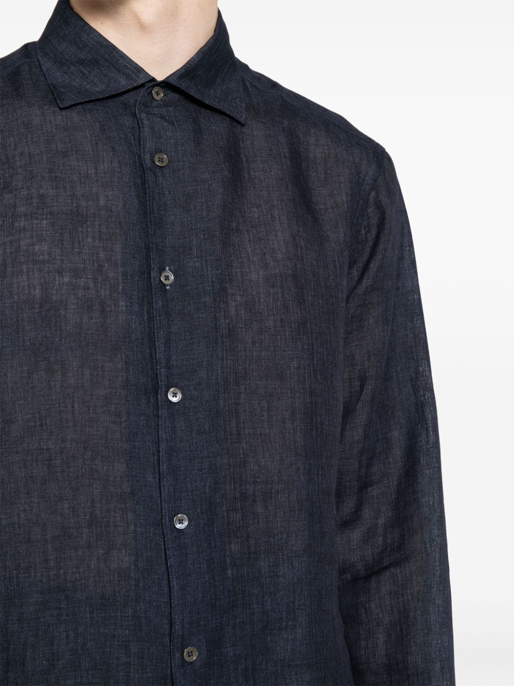 long-sleeve linen shirt - 5