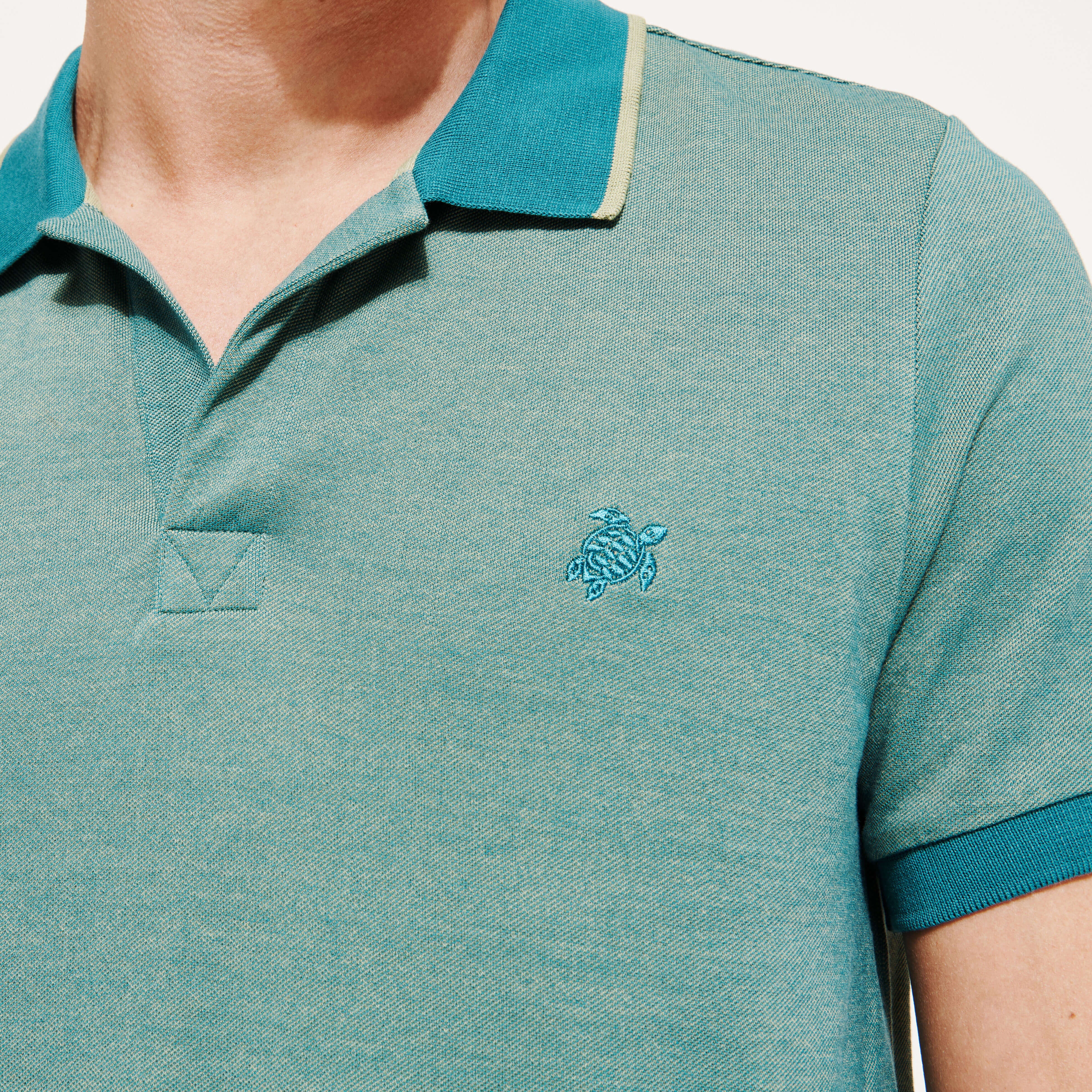 Men Changing Cotton Pique Polo Shirt Solid - 6