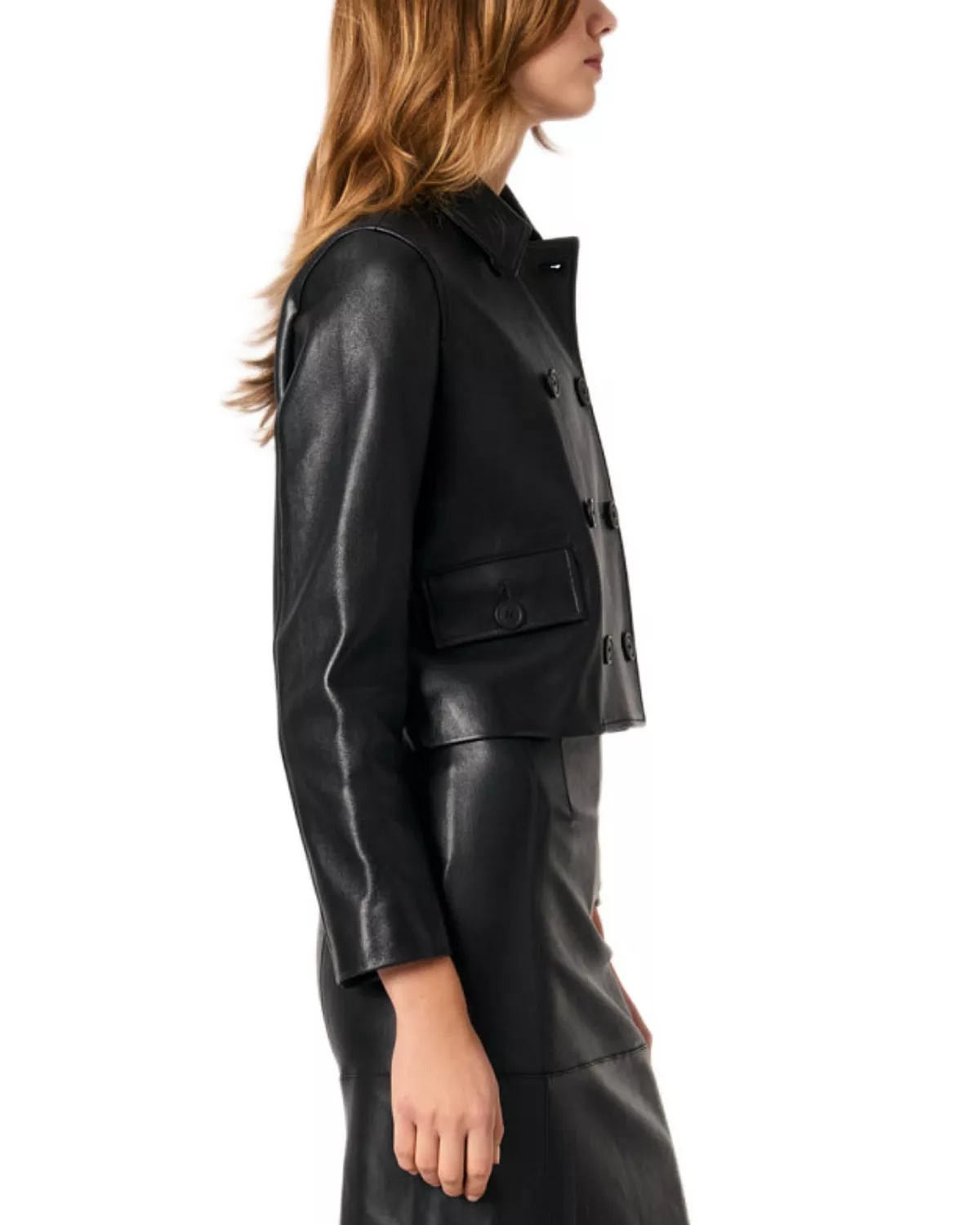 Cropped Leather Jacket - 4