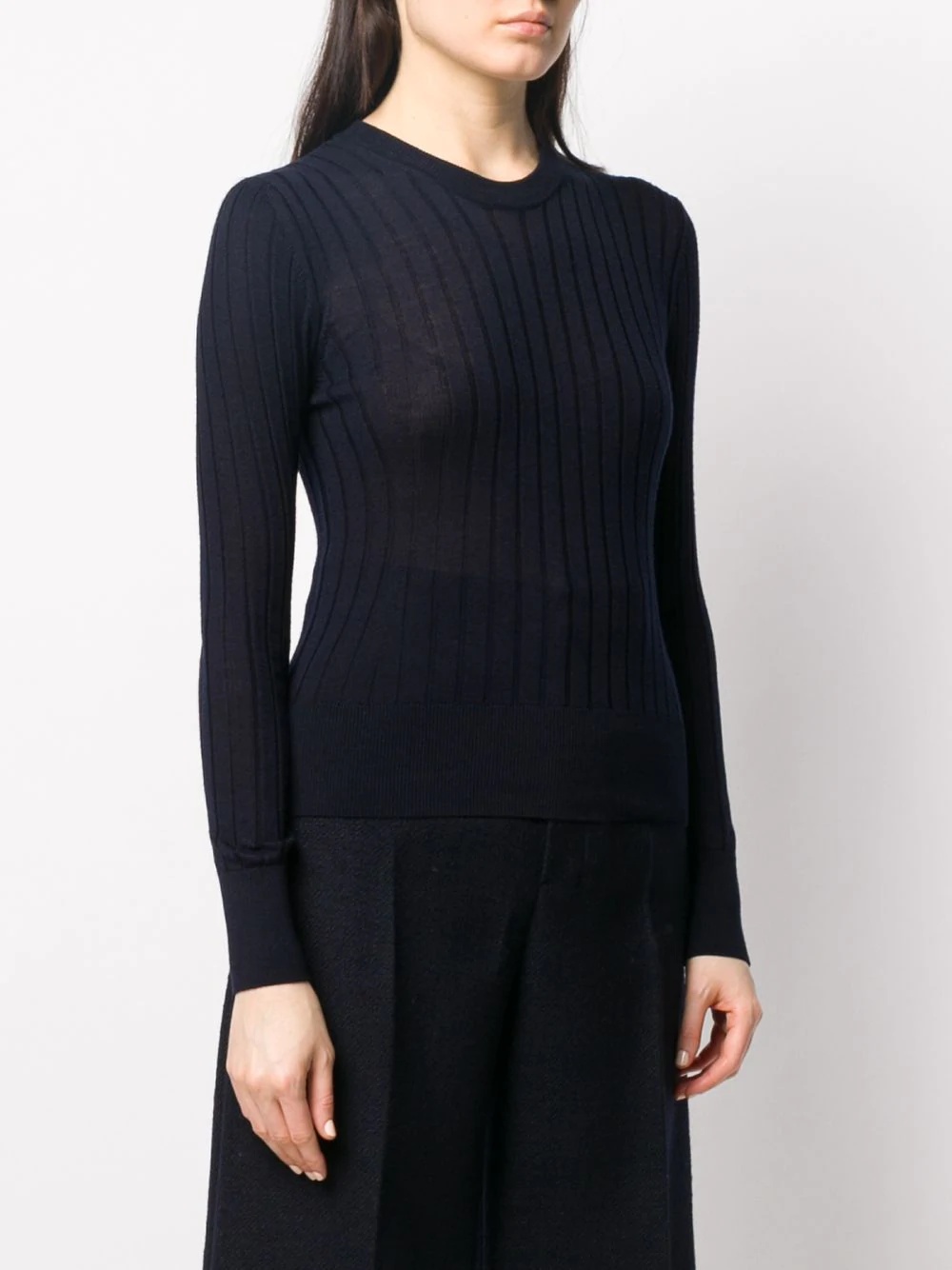 crew neck knitted top - 3