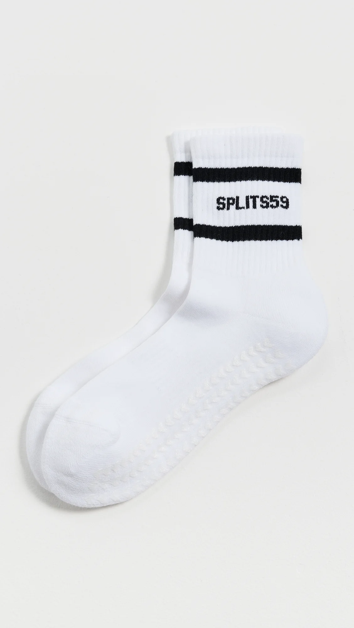 Logo Stripe Quarter Socks with Grip - 1