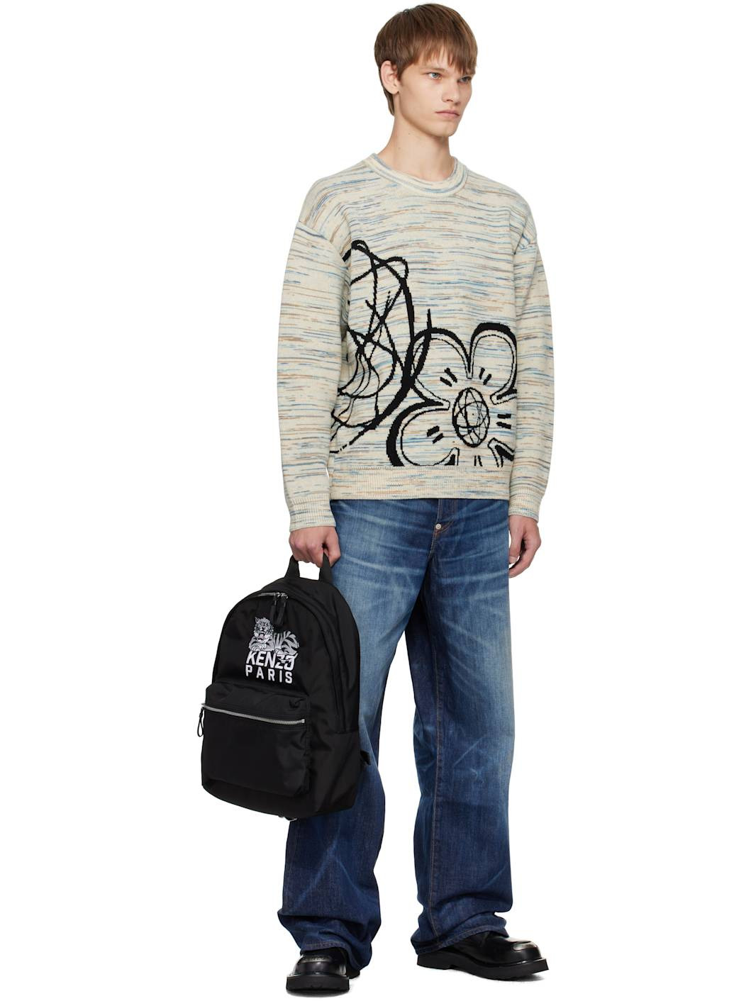 Black Kenzo Paris 'KENZO Happyer Tiger' Backpack - 4