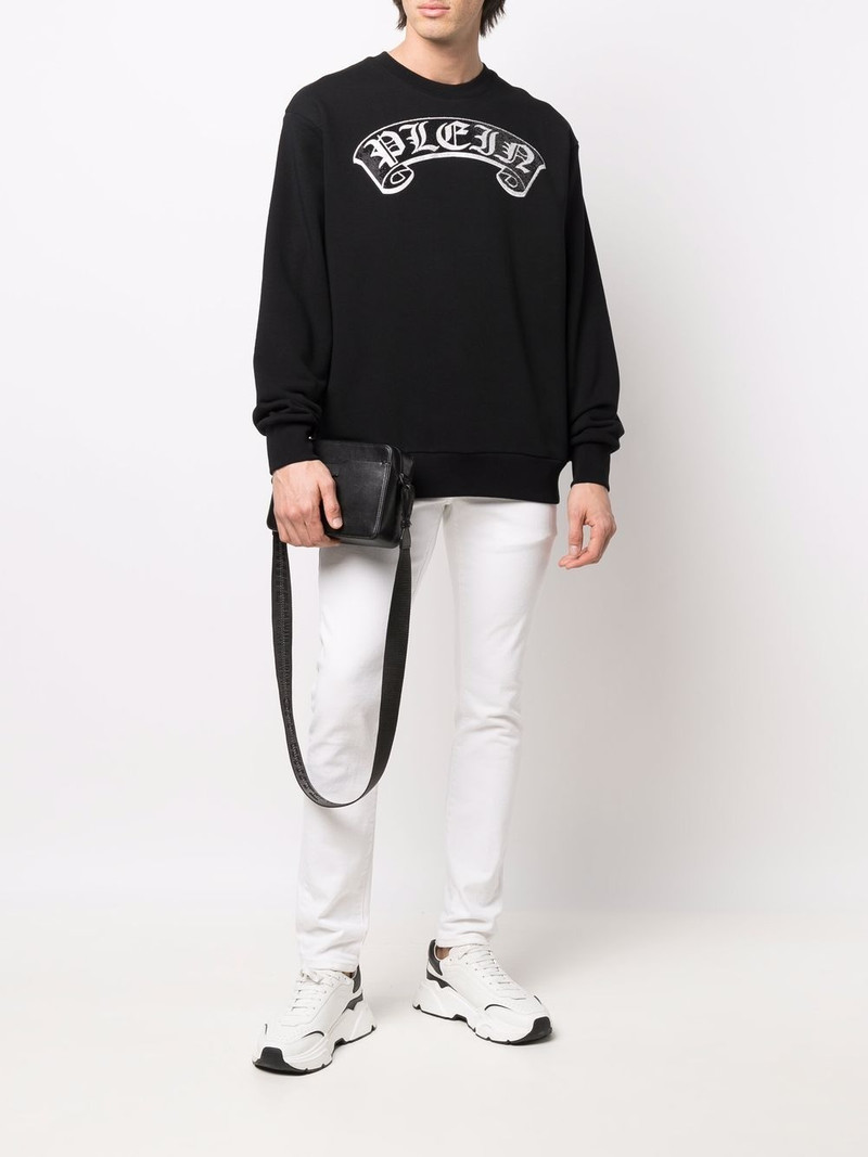 PHILIPP PLEIN logo-print sweatshirt outlook