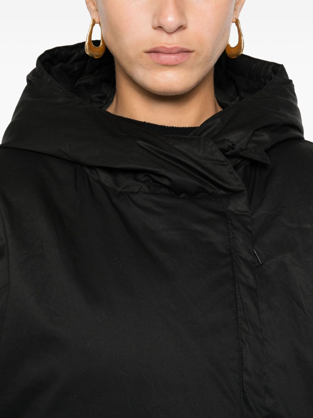 hooded zip-front coat - 5