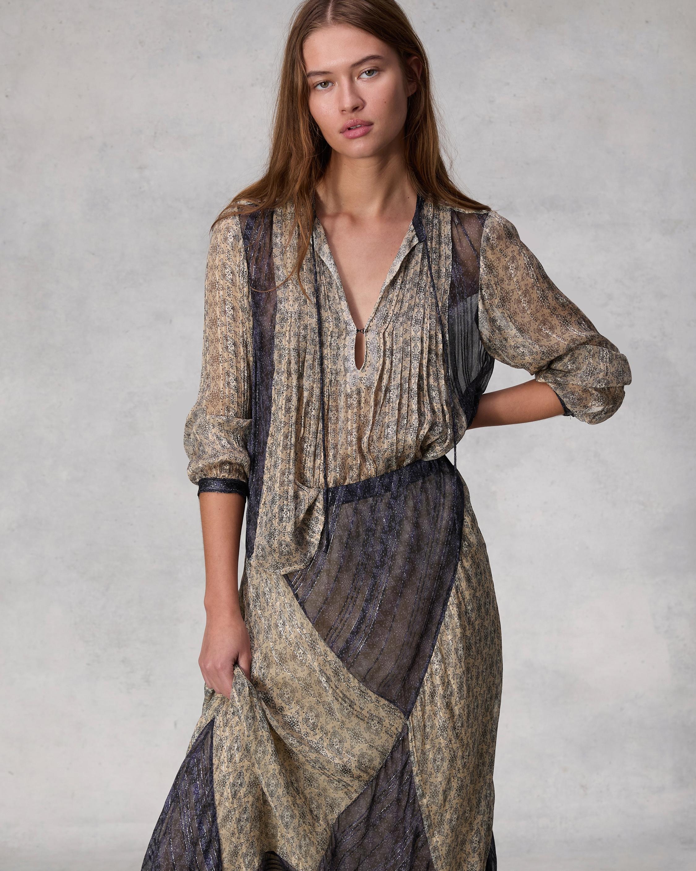 Delancy Viscose Lurex Skirt
Maxi - 7