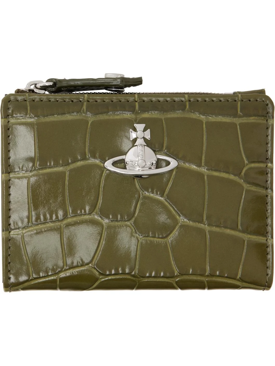 Khaki Slim Flap Card Holder - 1