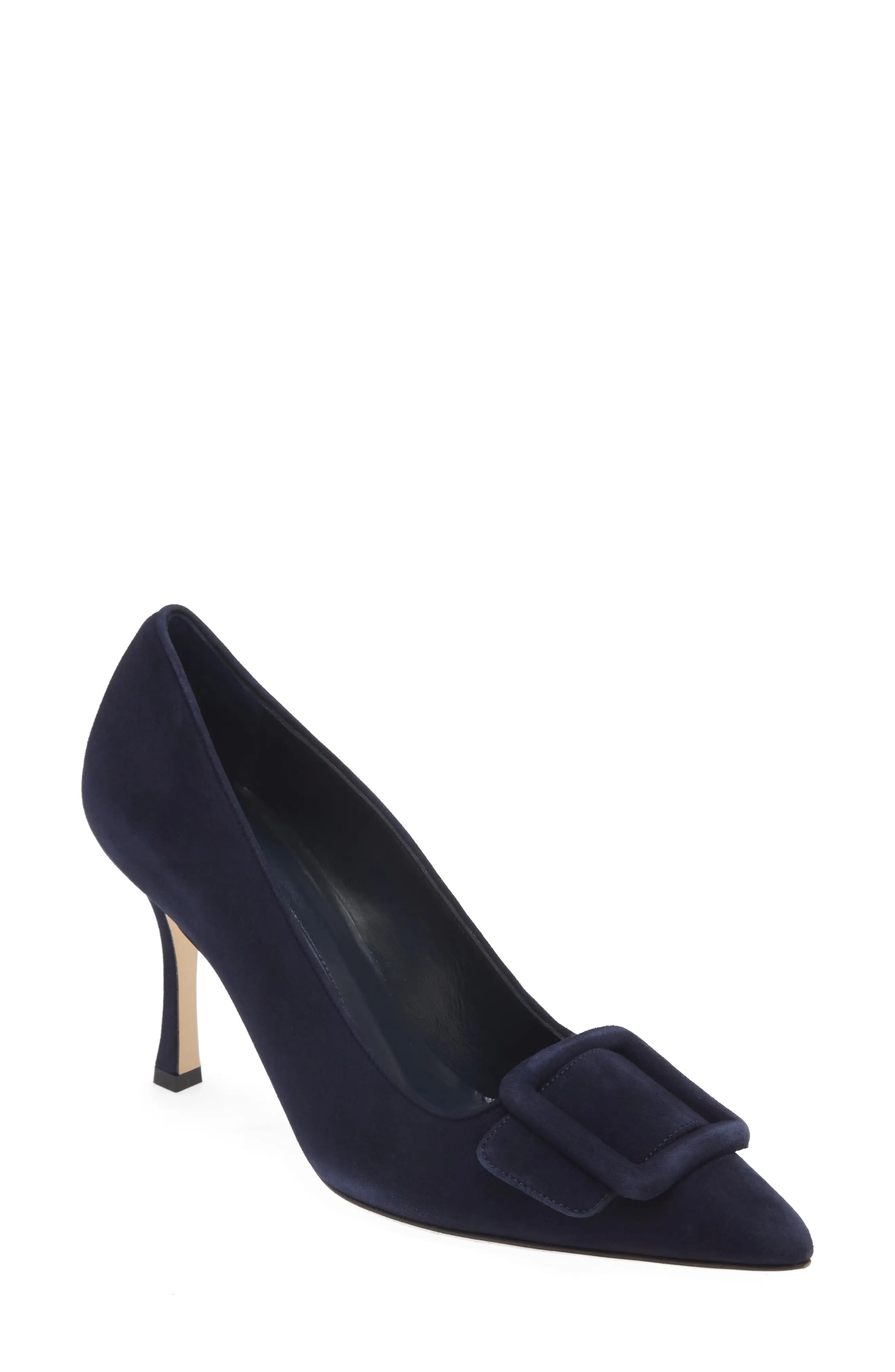 Maysale Buckle Pointed Toe Pump - 1