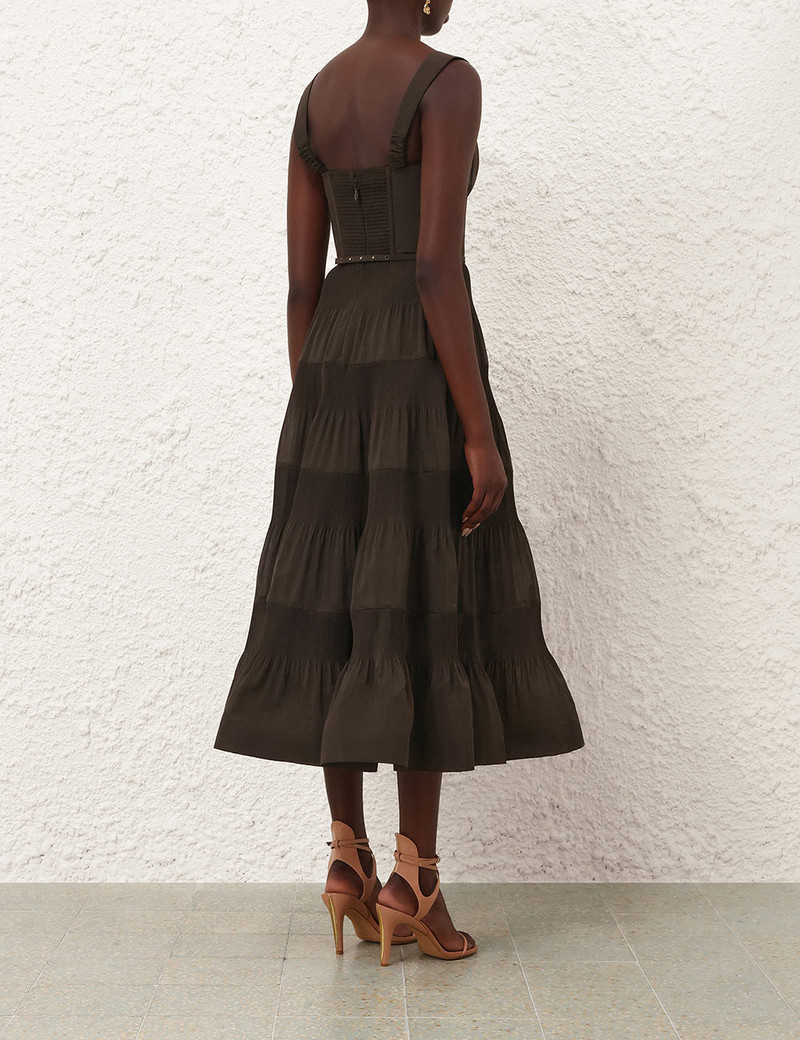 PLEATED DRAPED MIDI DRESS 4