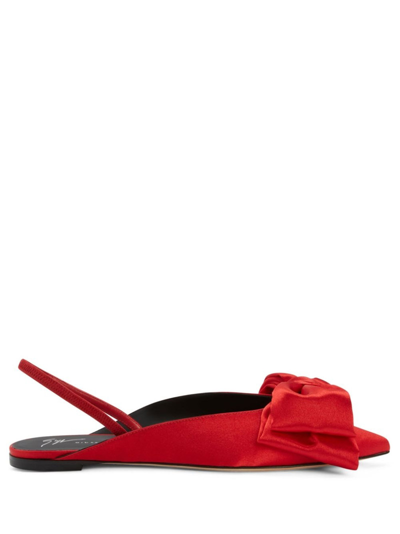 Johanna bow-detail satin sandals 1