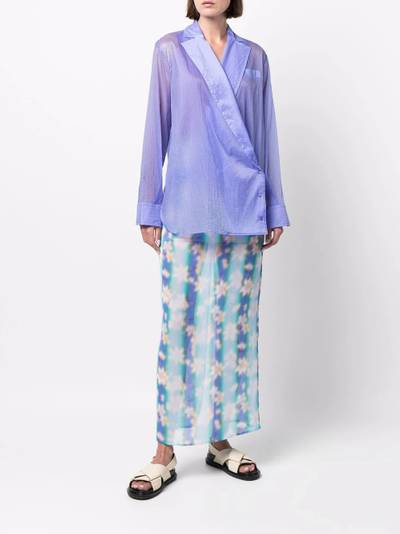 NINA RICCI floral-print straight maxi skirt outlook