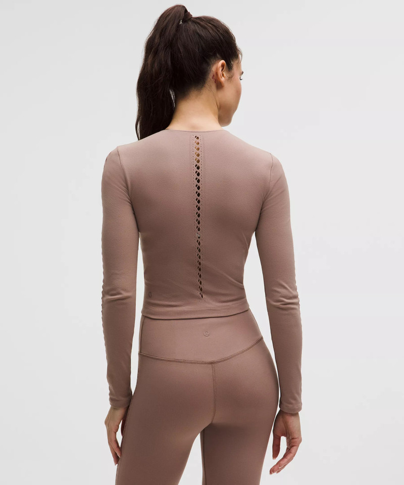 RevealKnit Eyelet Crewneck Long-Sleeve Shirt 3