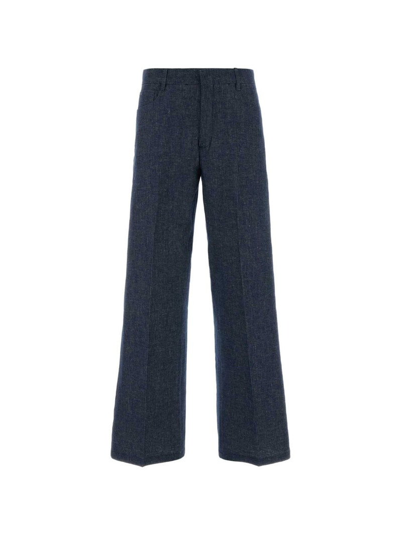 pressed-crease wide-leg jeans 1