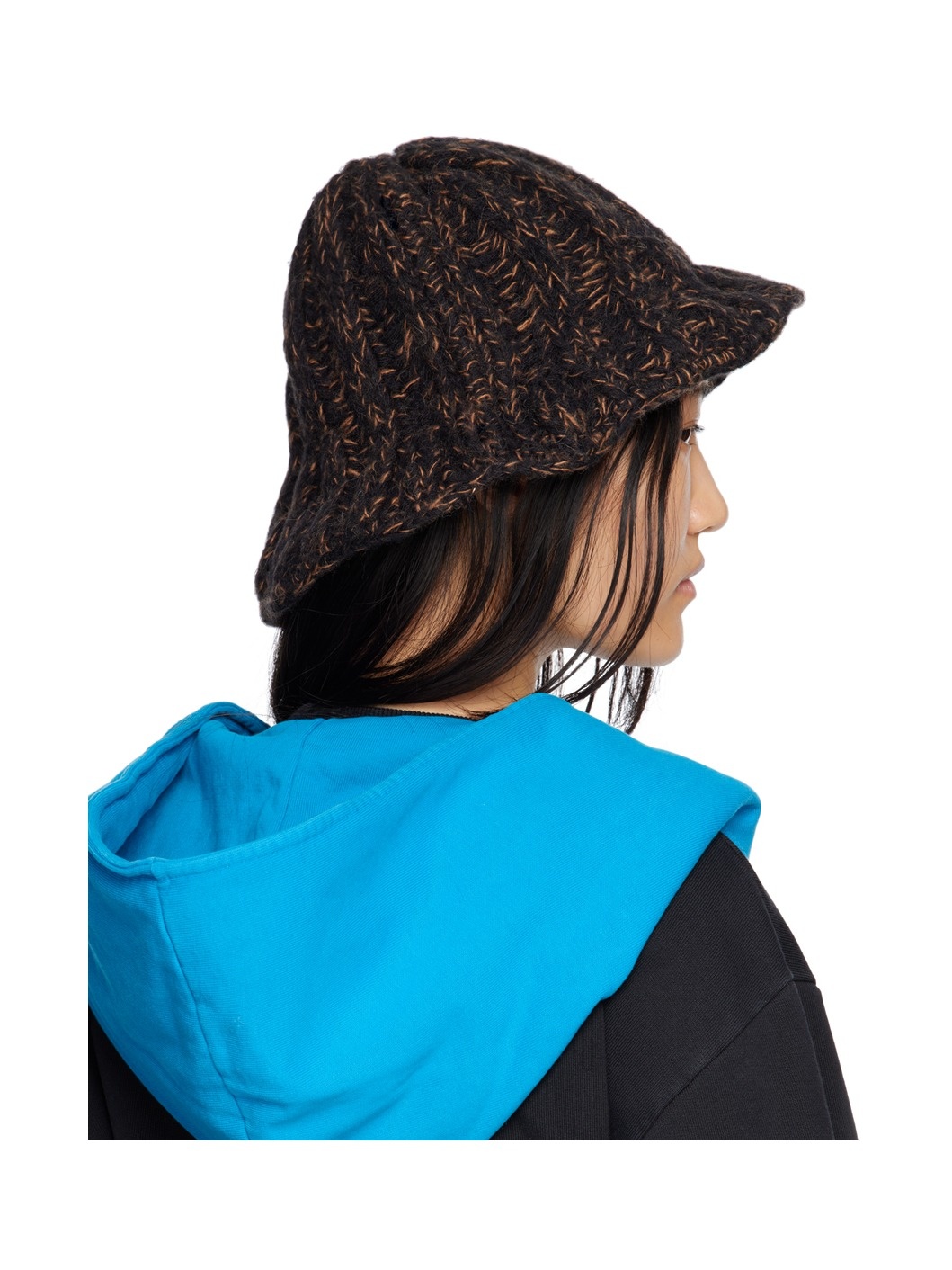 Brown & Black Chunky Rib Hat - 3