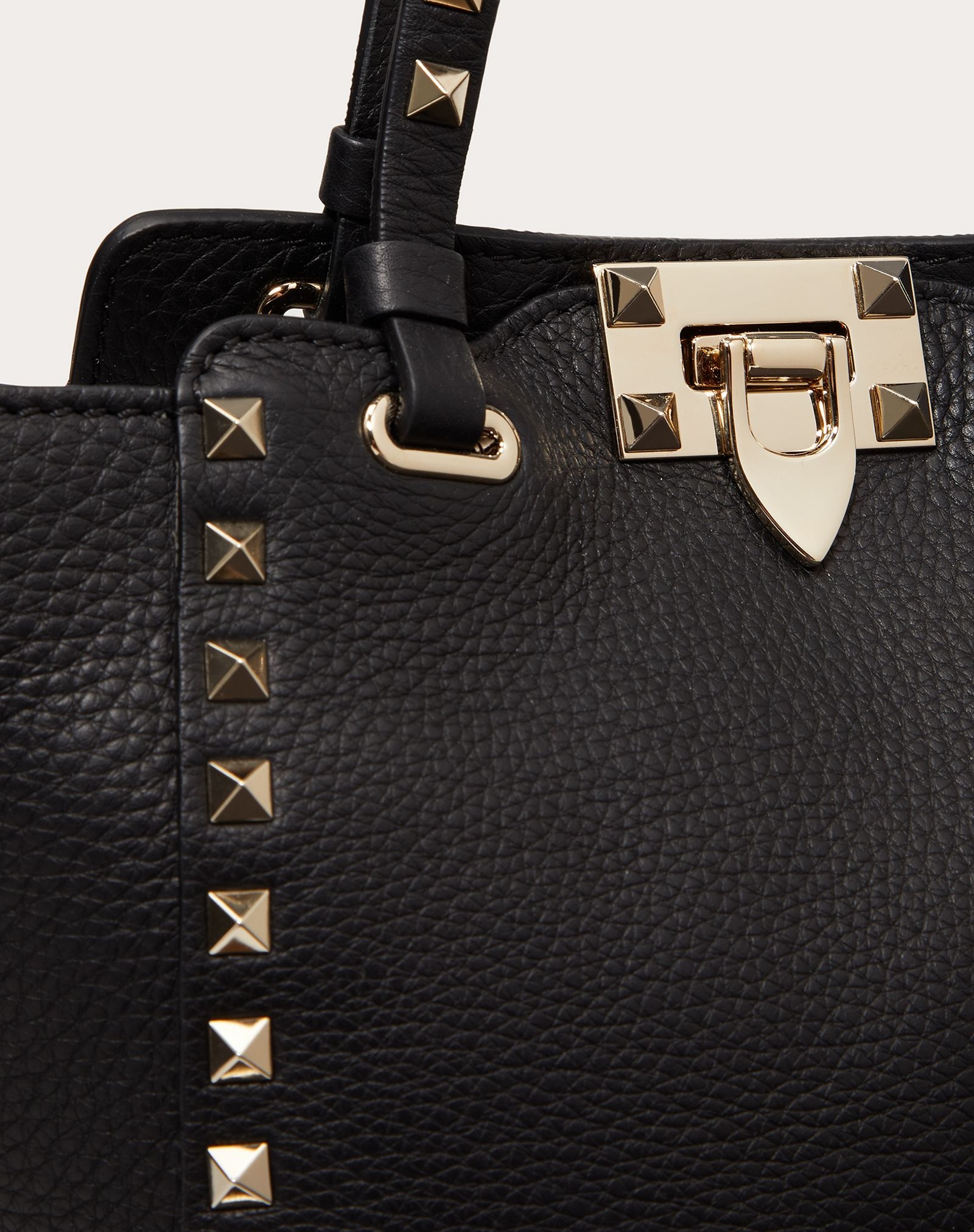 Mini Rockstud Grainy Calfskin Bag - 5