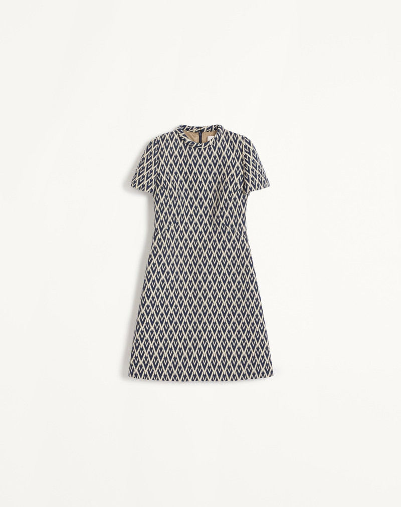 SHORT DRESS IN TOUTE LA V JACQUARD 1