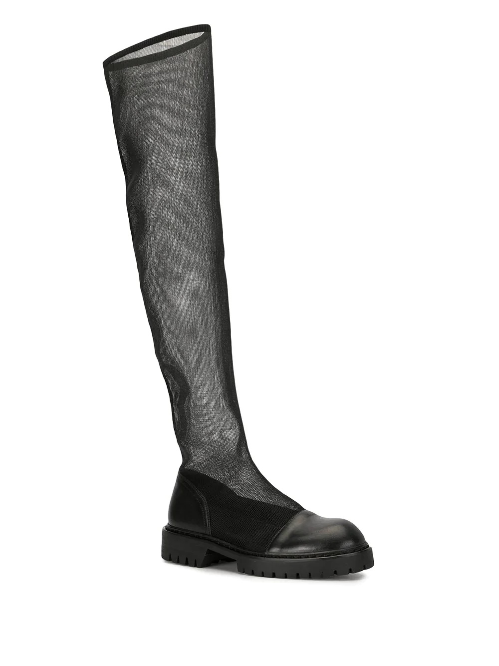 sheer knee-length boots - 2