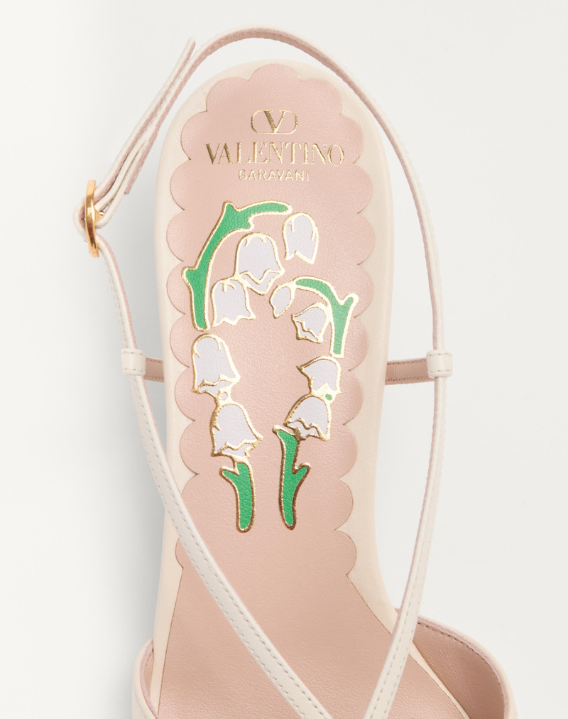BOWOW SLINGBACK PUMPS IN KIDSKIN WITH MIRRORS AND CRYSTALS 45MM 3