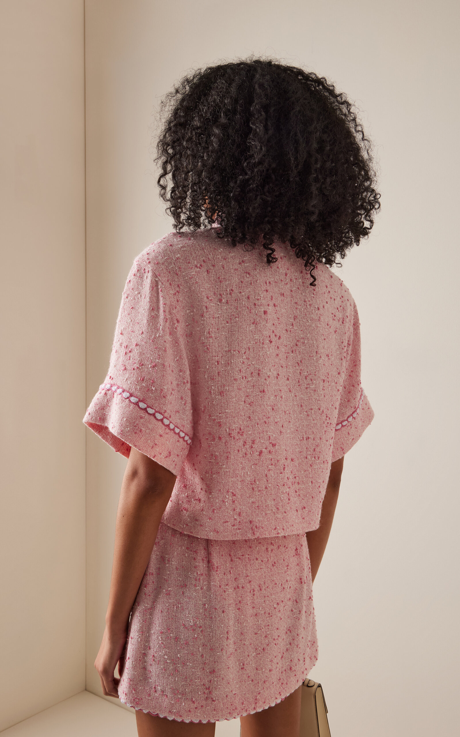 Khloe Tweed Cover-Up Shirt pink - 4