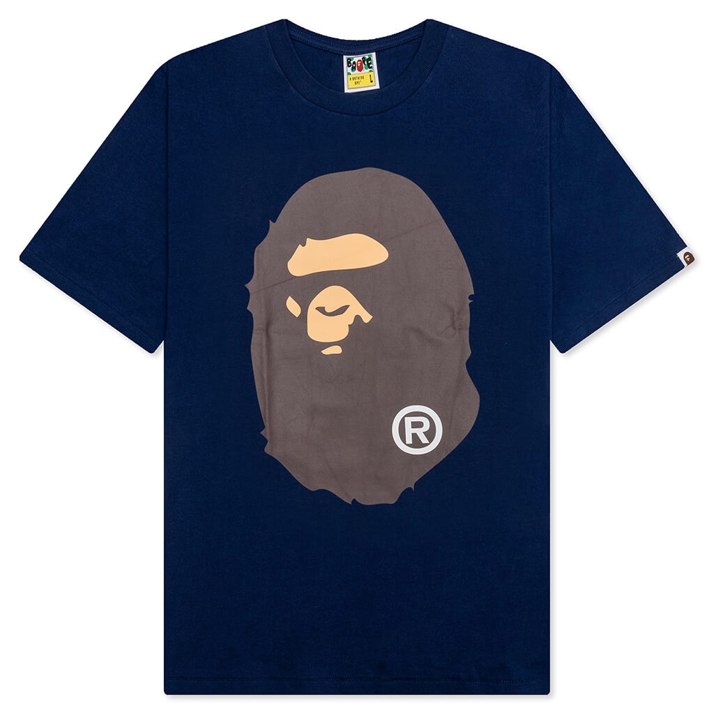 BIG APE HEAD TEE - NAVY - 1