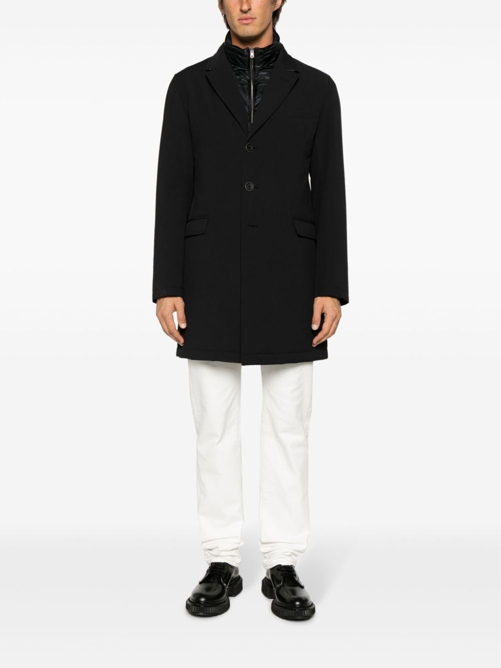 single-breasted notch-lapels coat - 3