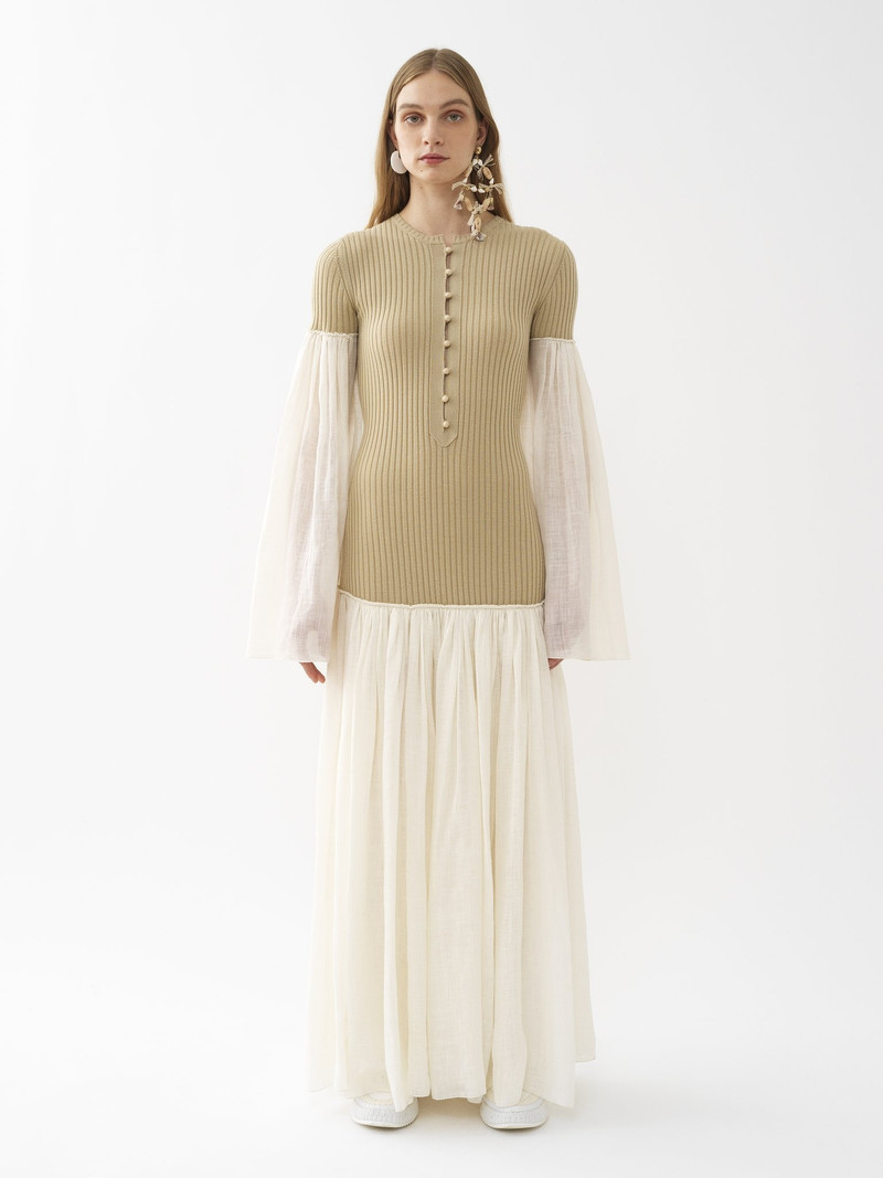 Chloé GATHERED LONG DRESS outlook