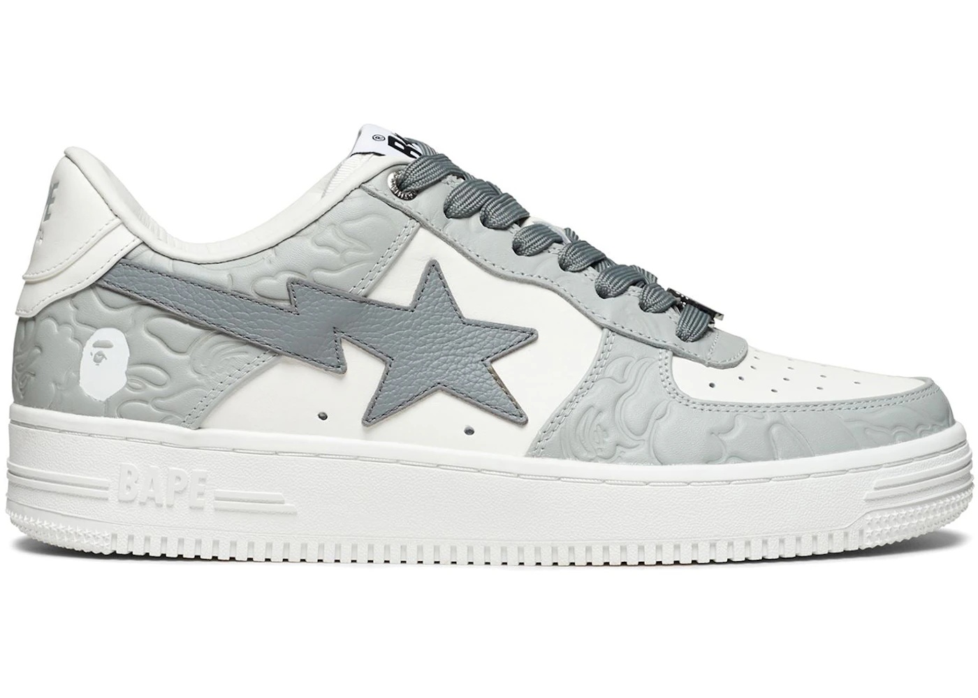 A Bathing Ape Bape Sta #4 Line Camo White Grey - 1