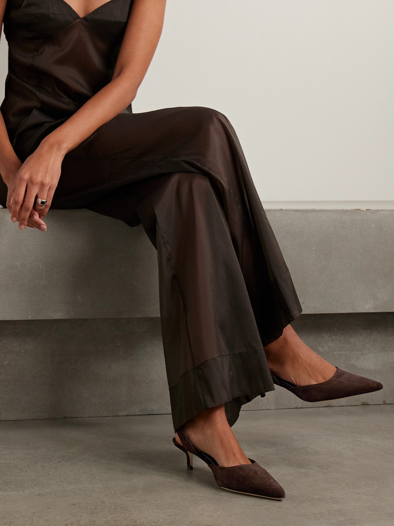 STAUD Sebastian Suede Slingback Pumps outlook