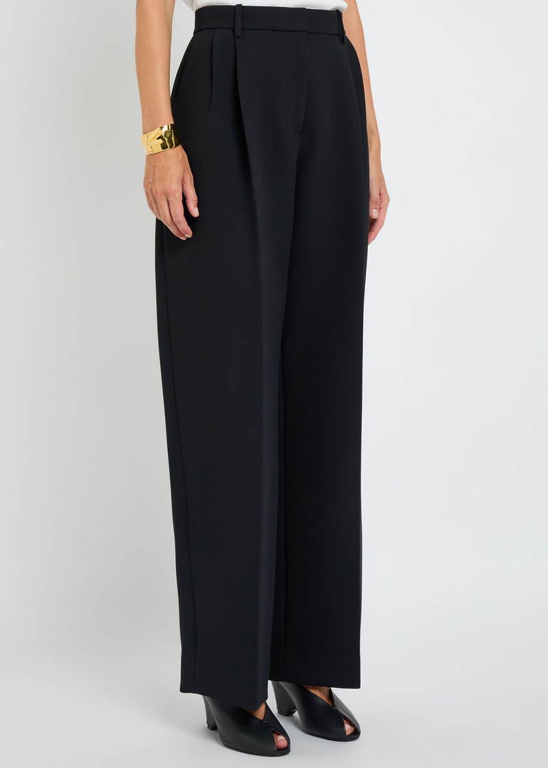 KHAITE Khaite August Pleated Crepe Trousers outlook