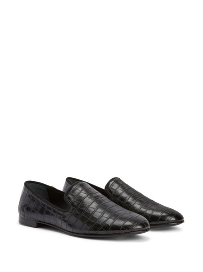 Giuseppe Zanotti Seymour embossed leather loafers outlook