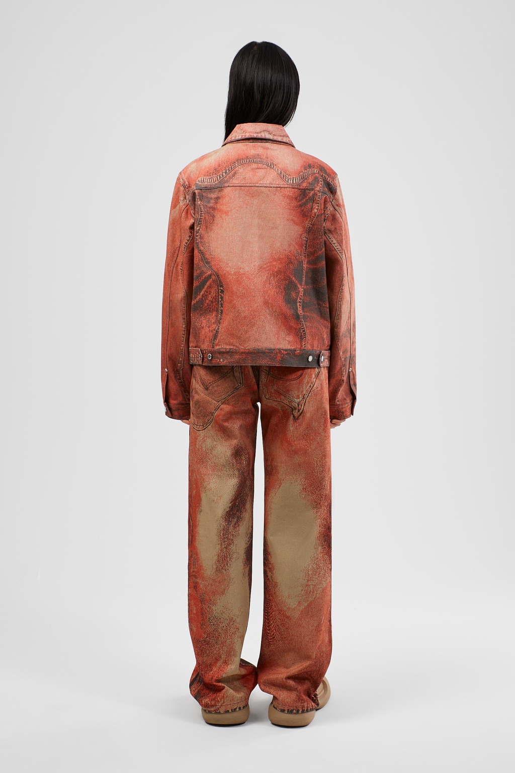 Burnt Orange Denim Jacket - 5