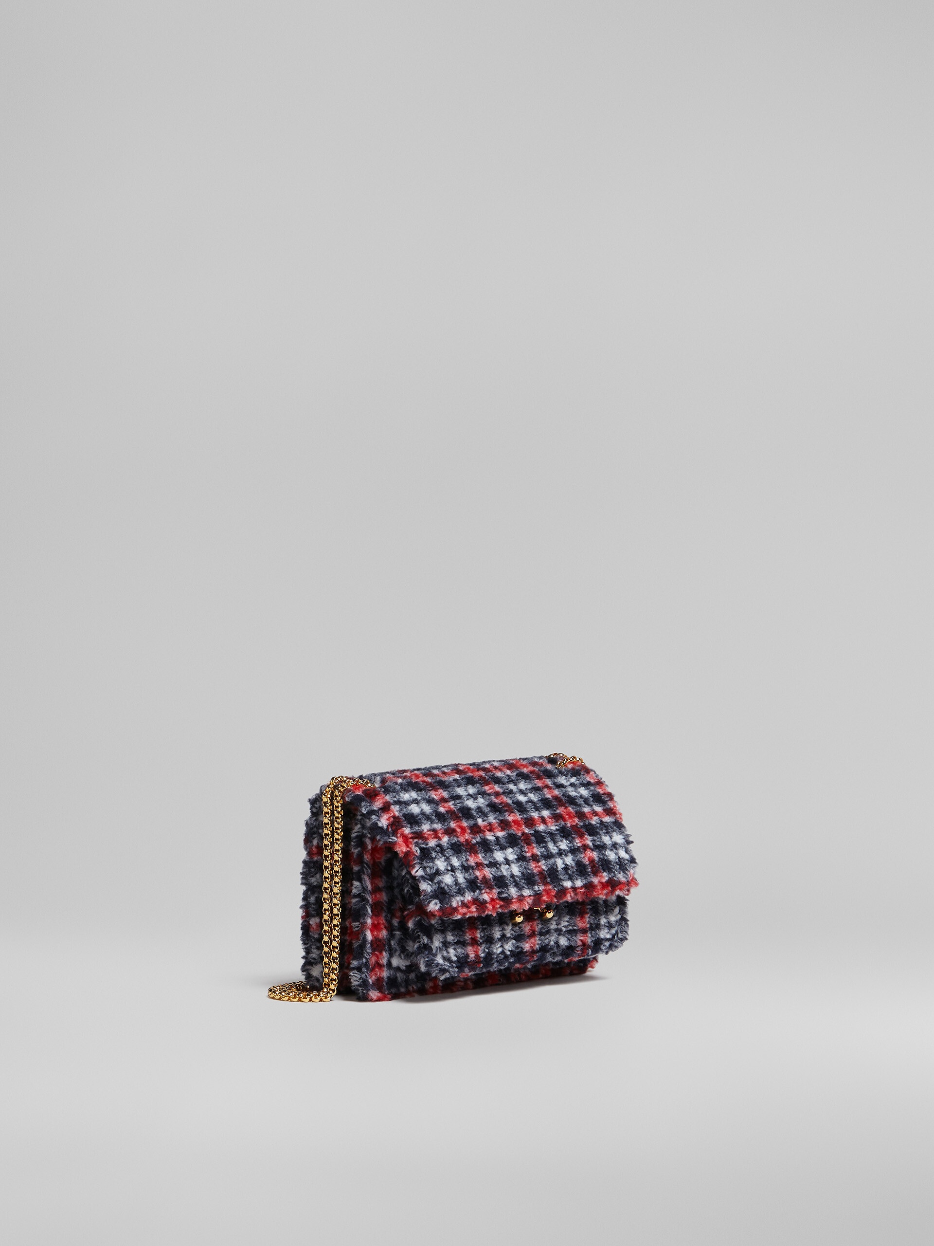 TRUNK SOFT MEDIUM BAG IN CHECK FABRIC - 6