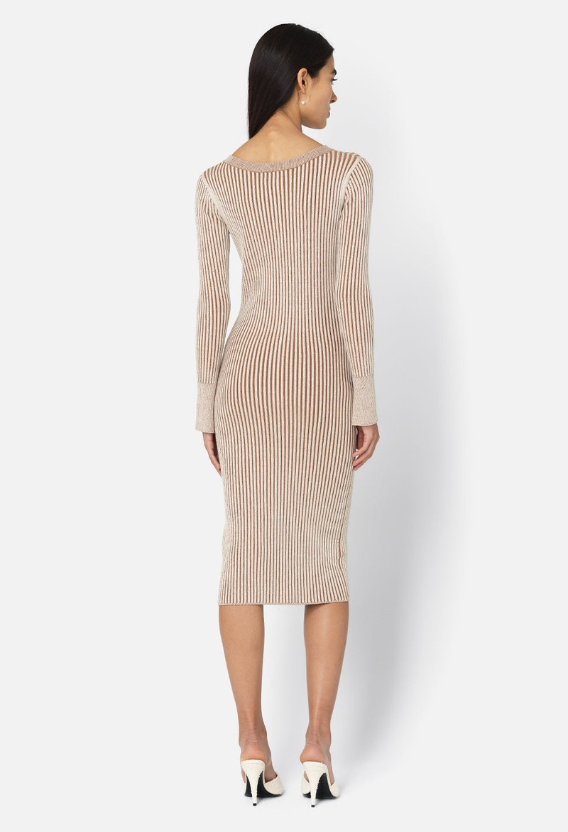 PIPER SILK RIB BUTTON DRESS 4