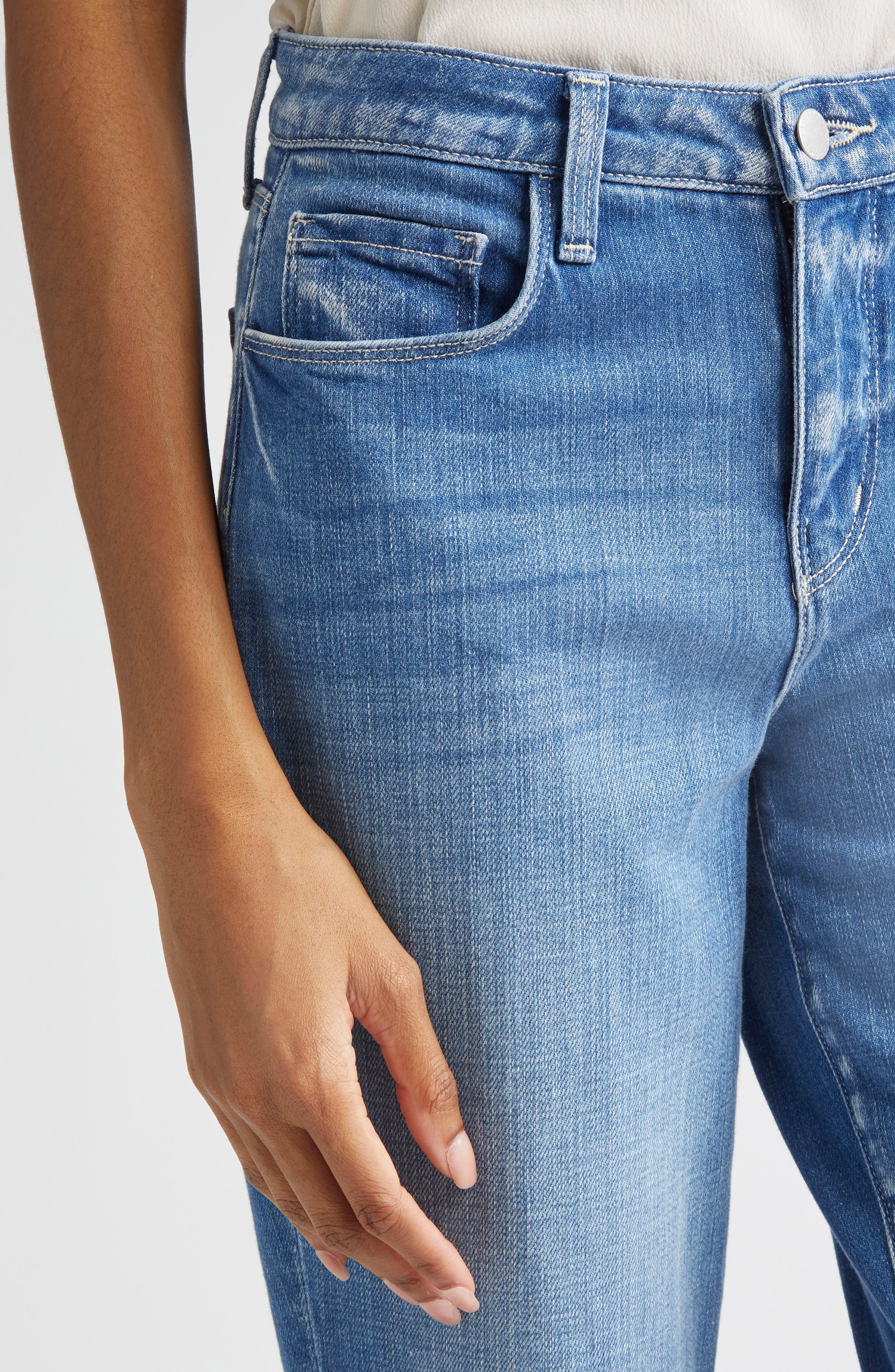 L'AGENCE Tati High Waist Crop Micro Bootcut Jeans in Rosales at Nordstrom - 5