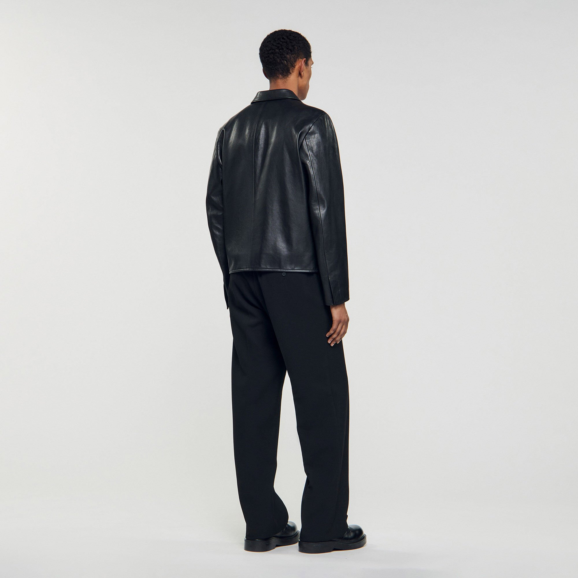 ZIP-UP LEATHER JACKET - 5